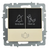 Кнопка звонка с индикацией для отелей ИЭК BRITE 10А бежевый (ВС10-1-9-БрКр)