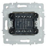 Выключатель 2-клавишный ИЭК BRITE с индикацией для отелей 10А бежевый (ВС10-2-9-БрКр)