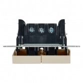 Выключатель 2-клавишный ИЭК BRITE с индикацией для отелей 10А бежевый (ВС10-2-9-БрКр)