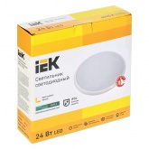 Светильник светодиодный ИЭК LED ДПБ 3005 24W 4000K 1800Lm IP54 круг белый