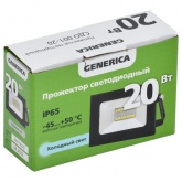 Прожектор светодиодный Generica (ИЭК) LED СДО 001-20 6500K IP65 черный