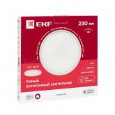 Умный потолочный светильник EKF Connect LED 18W 230 мм IP40 белый