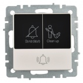 Кнопка звонка с индикацией для отелей ИЭК BRITE 10А жемчуг (ВС10-1-9-БрЖ)