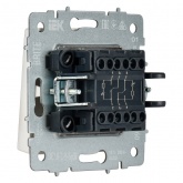 Выключатель 2-клавишный ИЭК BRITE с индикацией для отелей 10А жемчуг (ВС10-2-9-БрЖ)