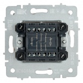 Выключатель 2-клавишный ИЭК BRITE с индикацией для отелей 10А жемчуг (ВС10-2-9-БрЖ)