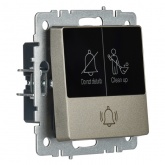 Кнопка звонка с индикацией для отелей ИЭК BRITE 10А шампань (ВС10-1-9-БрШ)