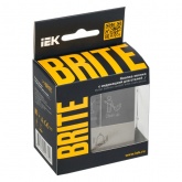 Кнопка звонка с индикацией для отелей ИЭК BRITE 10А шампань (ВС10-1-9-БрШ)