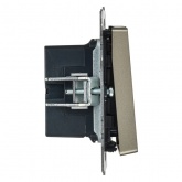 Кнопка звонка с индикацией для отелей ИЭК BRITE 10А шампань (ВС10-1-9-БрШ)