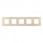 Рамка 5 постов ИЭК SKANDY SK-F35Sh металл шампань