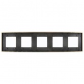 Рамка 5 постов ИЭК SKANDY SK-F35Sh металл шампань