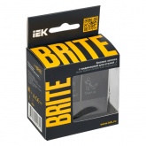 Кнопка звонка с индикацией для отелей ИЭК BRITE 10А графит (ВС10-1-9-БрГ)