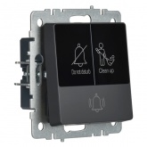 Кнопка звонка с индикацией для отелей ИЭК BRITE 10А графит (ВС10-1-9-БрГ)