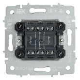 Выключатель 2-клавишный ИЭК BRITE с индикацией для отелей 10А белый (ВС10-2-9-БрБ)