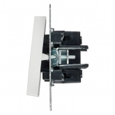 Выключатель 2-клавишный ИЭК BRITE с индикацией для отелей 10А белый (ВС10-2-9-БрБ)