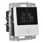 Кнопка звонка с индикацией для отелей ИЭК BRITE 10А белый (ВС10-1-9-БрБ)