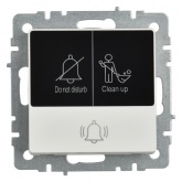 Кнопка звонка с индикацией для отелей ИЭК BRITE 10А белый (ВС10-1-9-БрБ)