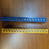 Шина ИЭК PE (земля) 16х16мм2 изолированная на винты и DIN-рейку тип Стойка ШНИ-8х12-16-КС-Ж