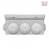 Коробка распаячная EKF для прямого монтажа PROxim КМР-030-014 с крышкой (100х100х50) 10 мембран IP55