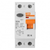 Устройство защитного отключения TDM ВД1-63S 2Р 32А 300мА тип АС селективное