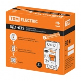 Устройство защитного отключения TDM ВД1-63S 2Р 80А 300мА тип АС селективное