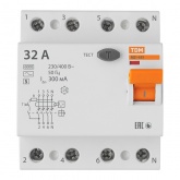 Устройство защитного отключения TDM ВД1-63S 4Р 32А 300мА тип АС селективное