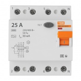 Устройство защитного отключения TDM ВД1-63 4Р 25А 30мА тип А