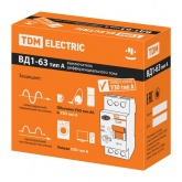 Устройство защитного отключения TDM ВД1-63 2Р 63А 100мА тип А