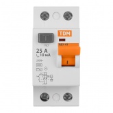 Устройство защитного отключения TDM ВД1-63 2Р 25А 10мА тип АС