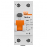 Устройство защитного отключения TDM ВД1-63 2Р 100А 30мА тип АС