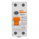 Устройство защитного отключения TDM ВД1-63 2Р 100А 300мА тип АС