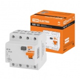 Устройство защитного отключения TDM ВД1-63 4Р 25А 30мА тип АС