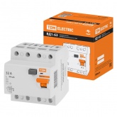 Устройство защитного отключения TDM ВД1-63 4Р 32А 30мА тип АС