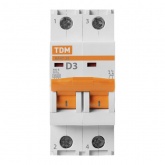 Автоматический выключатель TDM ВА47-29 2Р 3А 4,5кА характеристика D (автомат электрический)