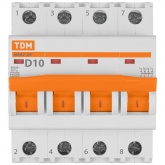Автоматический выключатель TDM ВА47-29 4Р 4А 4,5кА характеристика D (автомат электрический)