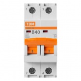 Автоматический выключатель TDM ВА47-29 2Р 40А 4,5кА характеристика В (автомат электрический)