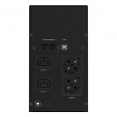 ИБП ДКС Info LCD линейно-интерактивный 2000ВА/1200Вт 2х9Ач Schuko 2шт IEC C13 2шт USB RJ45