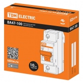 Автоматический выключатель TDM ВА47-100 1Р 100А 10кА характеристика С (автомат электрический)