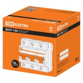 Автоматический выключатель TDM ВА47-100 3Р 32А 10кА характеристика С (автомат электрический)