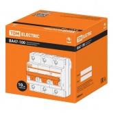 Автоматический выключатель TDM ВА47-100 3Р 63А 10кА характеристика С (автомат электрический)