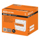 Автоматический выключатель TDM ВА47-125 3Р 125А 15кА характеристика С (автомат электрический)