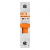 Автоматический выключатель постоянного тока TDM ВА47-60DC 1P 10А 6кА характеристика С 220В (автомат электрический)