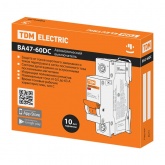 Автоматический выключатель постоянного тока TDM ВА47-60DC 1P 63А 6кА характеристика С 220В (автомат электрический)