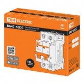 Автоматический выключатель постоянного тока TDM ВА47-60DC 2P 25А 6кА характеристика С 440В (автомат электрический)