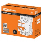Автоматический выключатель постоянного тока TDM ВА47-60DC 2P 40А 6кА характеристика С 440В (автомат электрический)