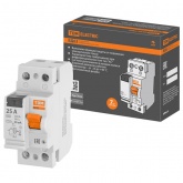 Устройство защитного отключения TDM ВД63 2Р 25А 30мА (электронное) тип АС