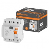 Устройство защитного отключения TDM ВД63 4Р 25А 30мА (электронное) тип АС