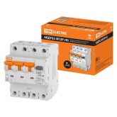 Дифференциальный автомат TDM 4П(3П+Н) C63А 300мА тип А трехфазный электронный 6кА АВДТ63 (дифавтомат, АВДТ)