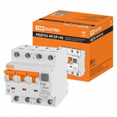 Дифференциальный автомат TDM 4П(3П+Н) C25А 30мА тип А трехфазный электронный 6кА АВДТ63 (дифавтомат, АВДТ)