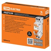 Дифференциальный автомат TDM 1П+Н C10А 10мА тип АС однофазный электронный 4,5кА 1 модуль АВДТ63М (дифавтомат, АВДТ)