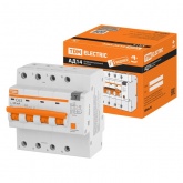 Дифференциальный автомат TDM 4П С63А 30мА тип АС трехфазный электронный 4,5кА АД14 (дифавтомат, АВДТ)